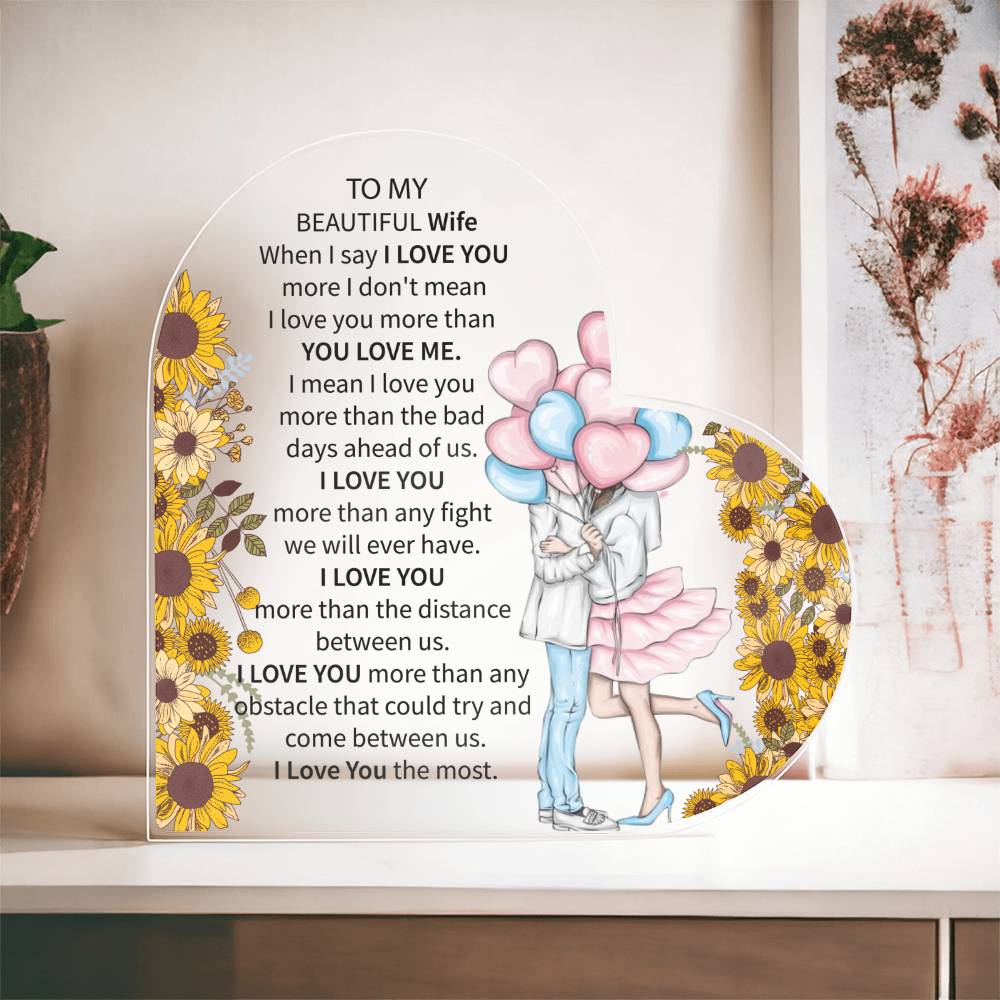 To My Wife Acrylic Plaque Gift-[product type]