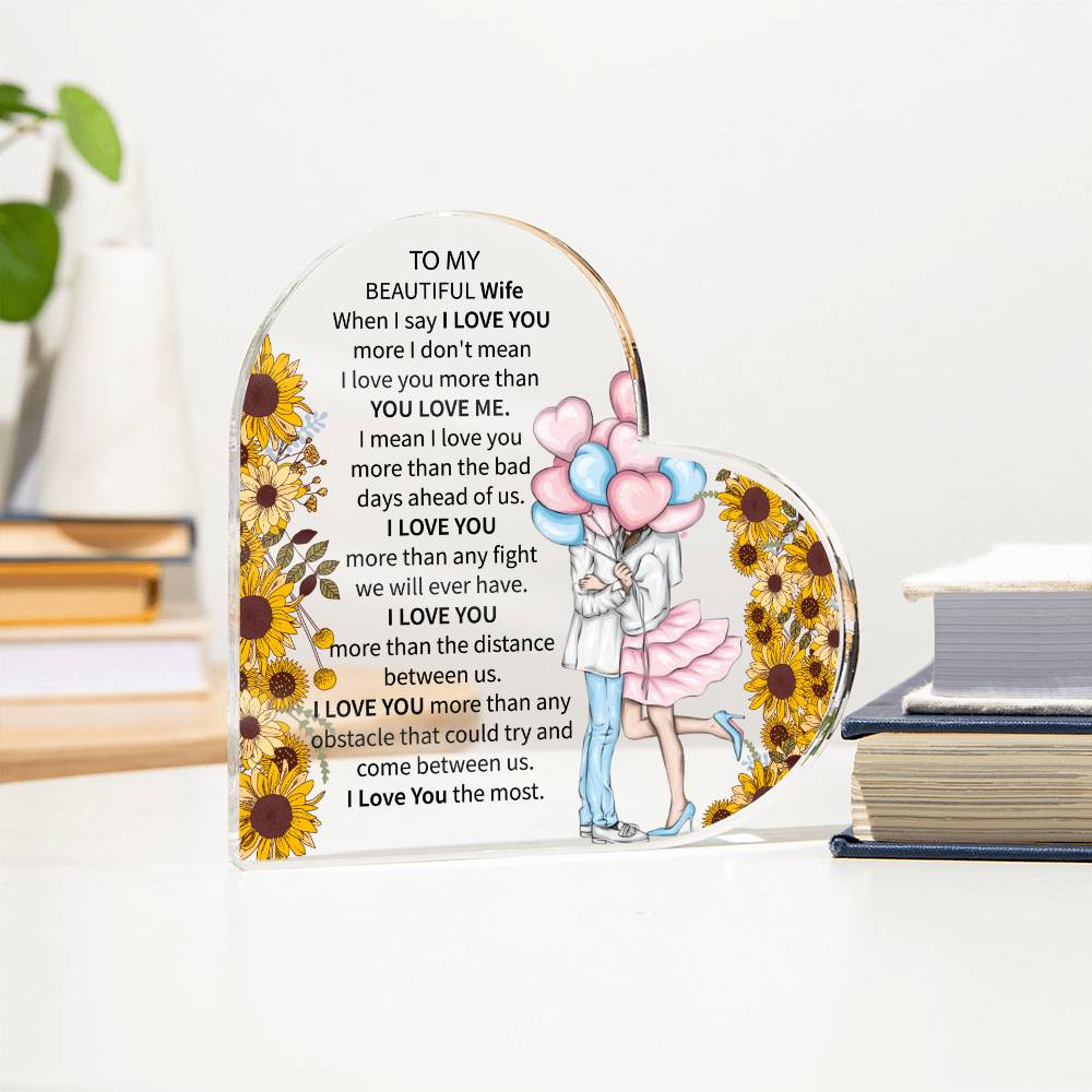 To My Wife Acrylic Plaque Gift-[product type]