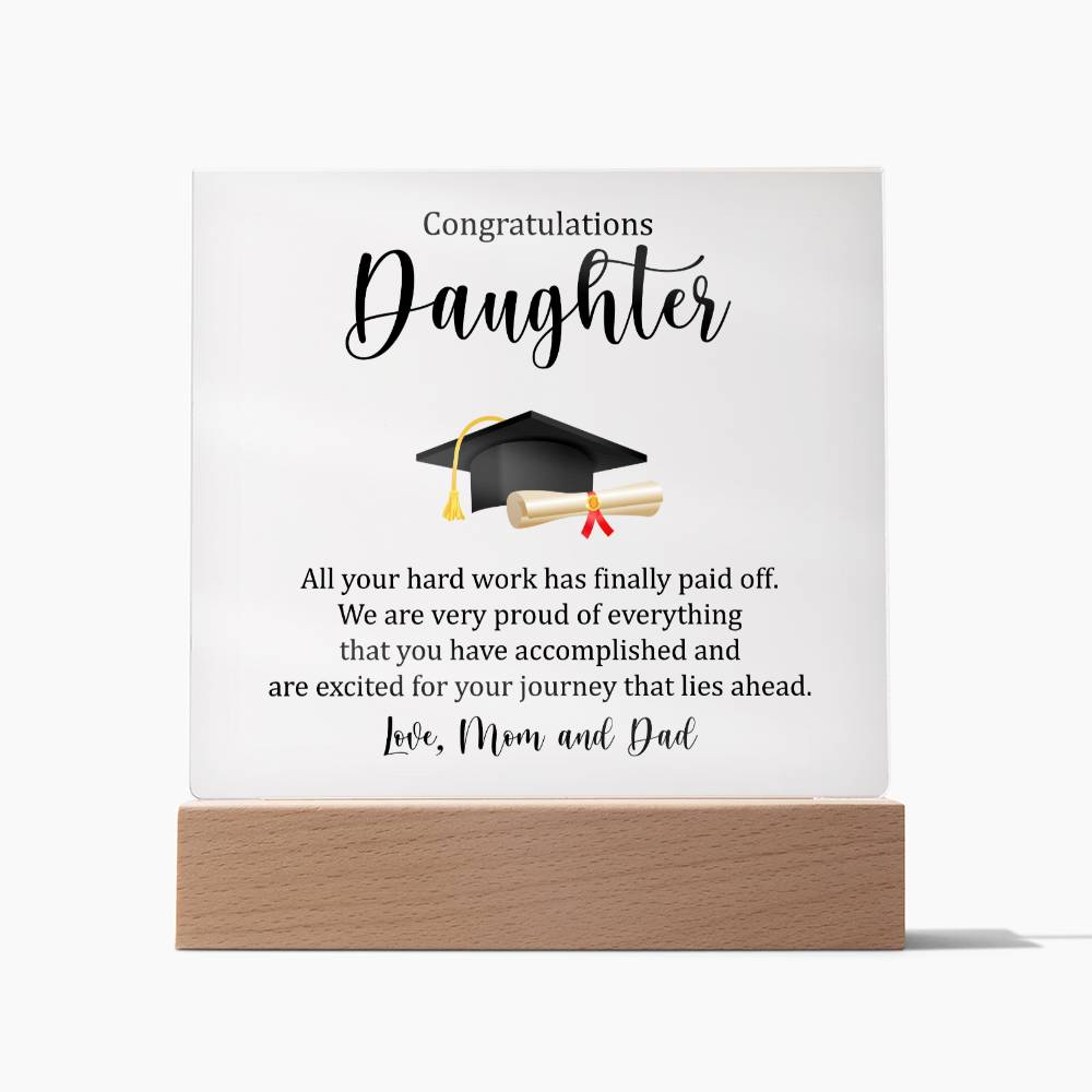 Daughter Graduation Plaque Gift-[product type]