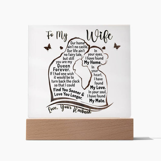 To My Wife LED Acrylic Plaque-[product type]