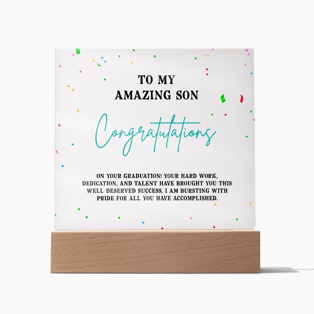 Son Graduation Plaque Gift-[product type]