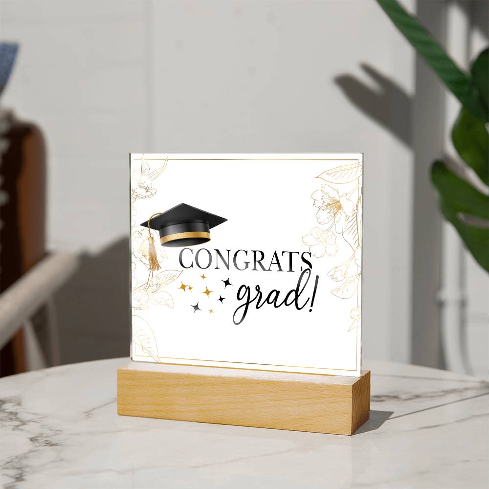 Congrats grad! Graduation Plaque Gift Party Decor-[product type]