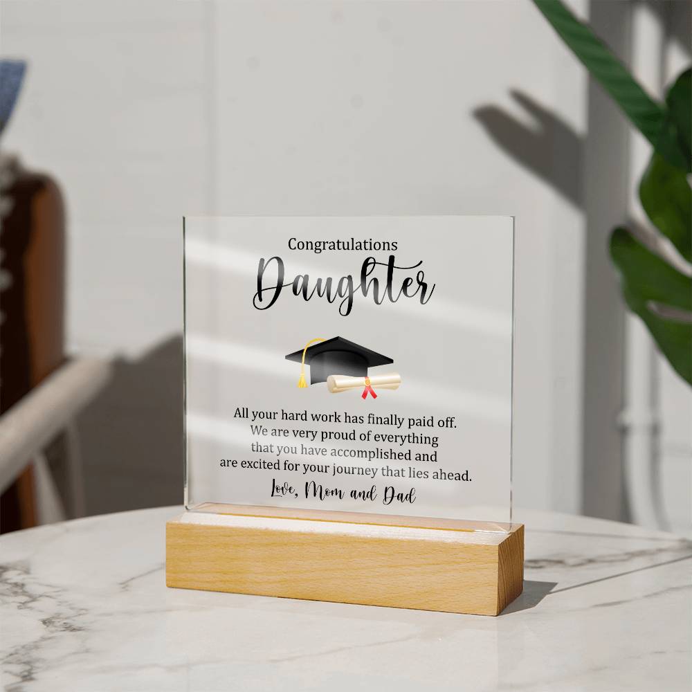 Daughter Graduation Plaque Gift-[product type]