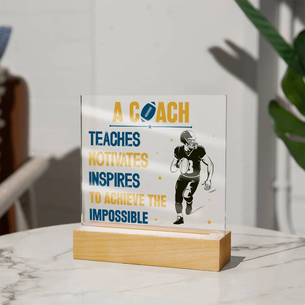 Football Coach Acrylic Plaque-[Heartfelt Family Gift]