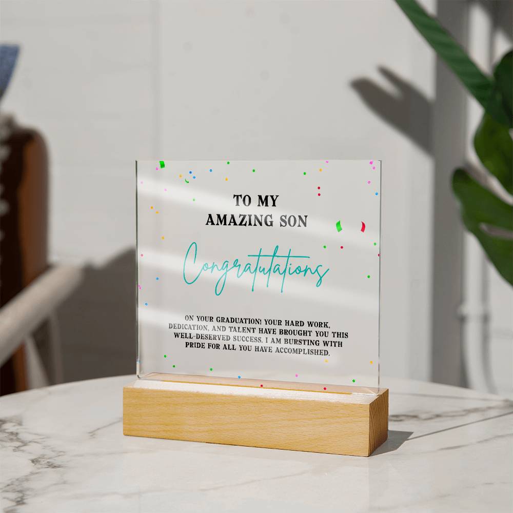 Son Graduation Plaque Gift-[product type]