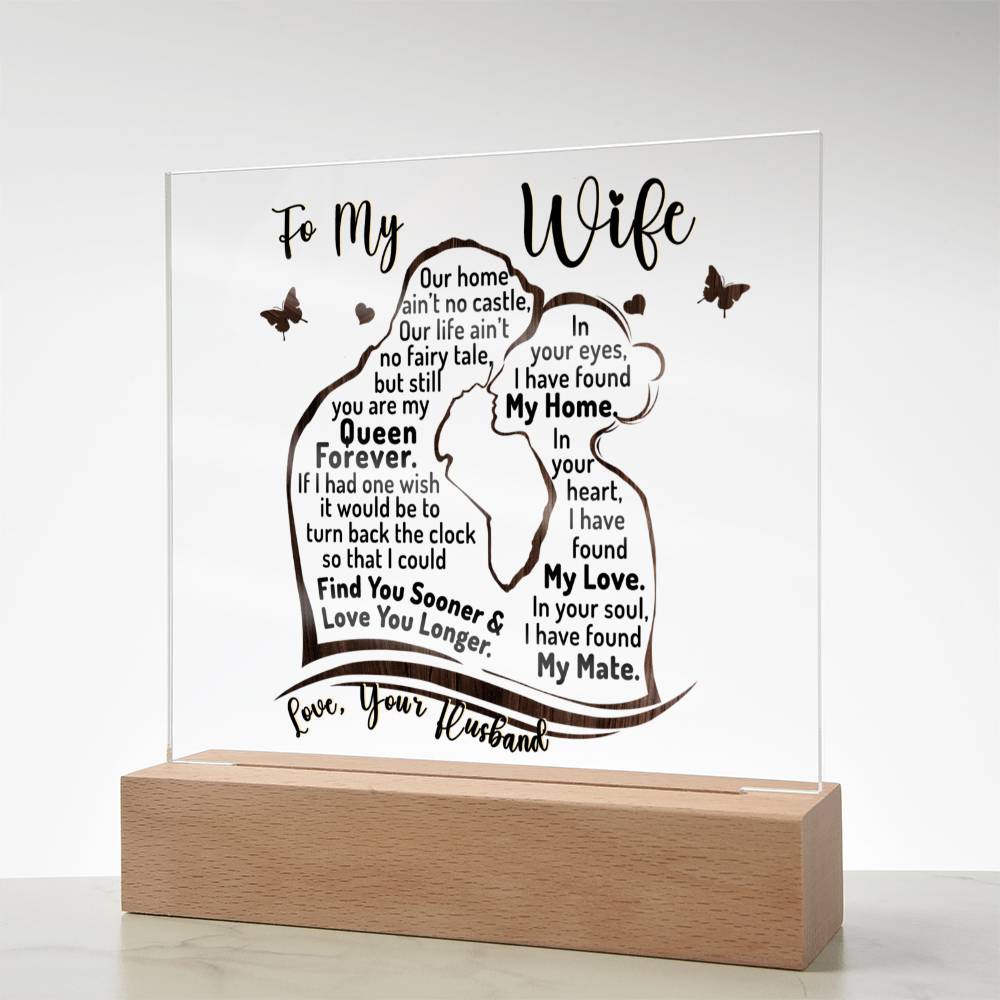 To My Wife LED Acrylic Plaque-[product type]