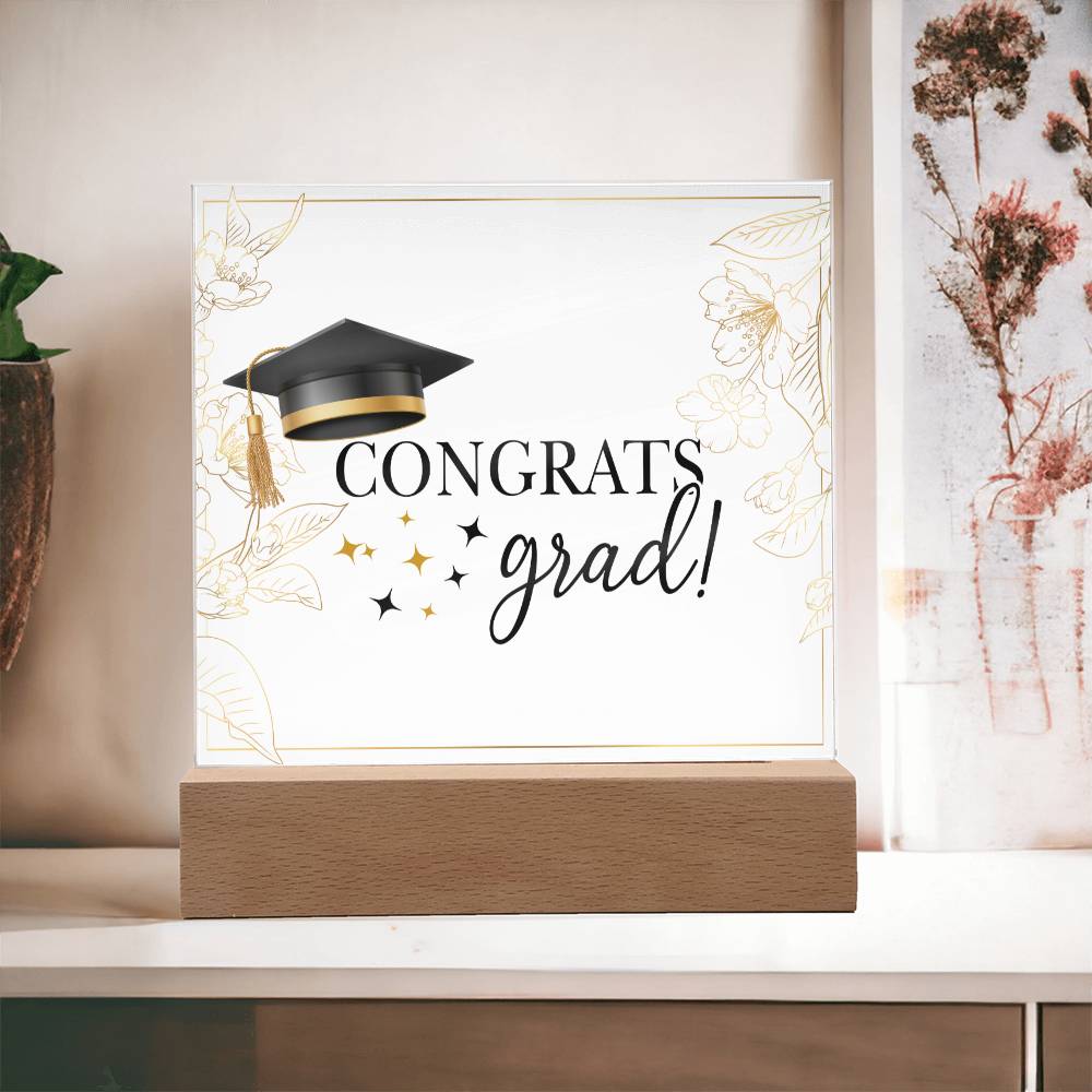 Congrats grad! Graduation Plaque Gift Party Decor-[product type]