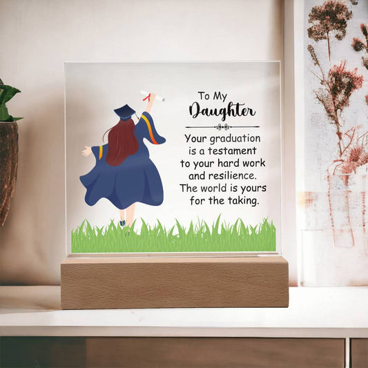 To My Daughter Graduation Plaque Gift-[product type]