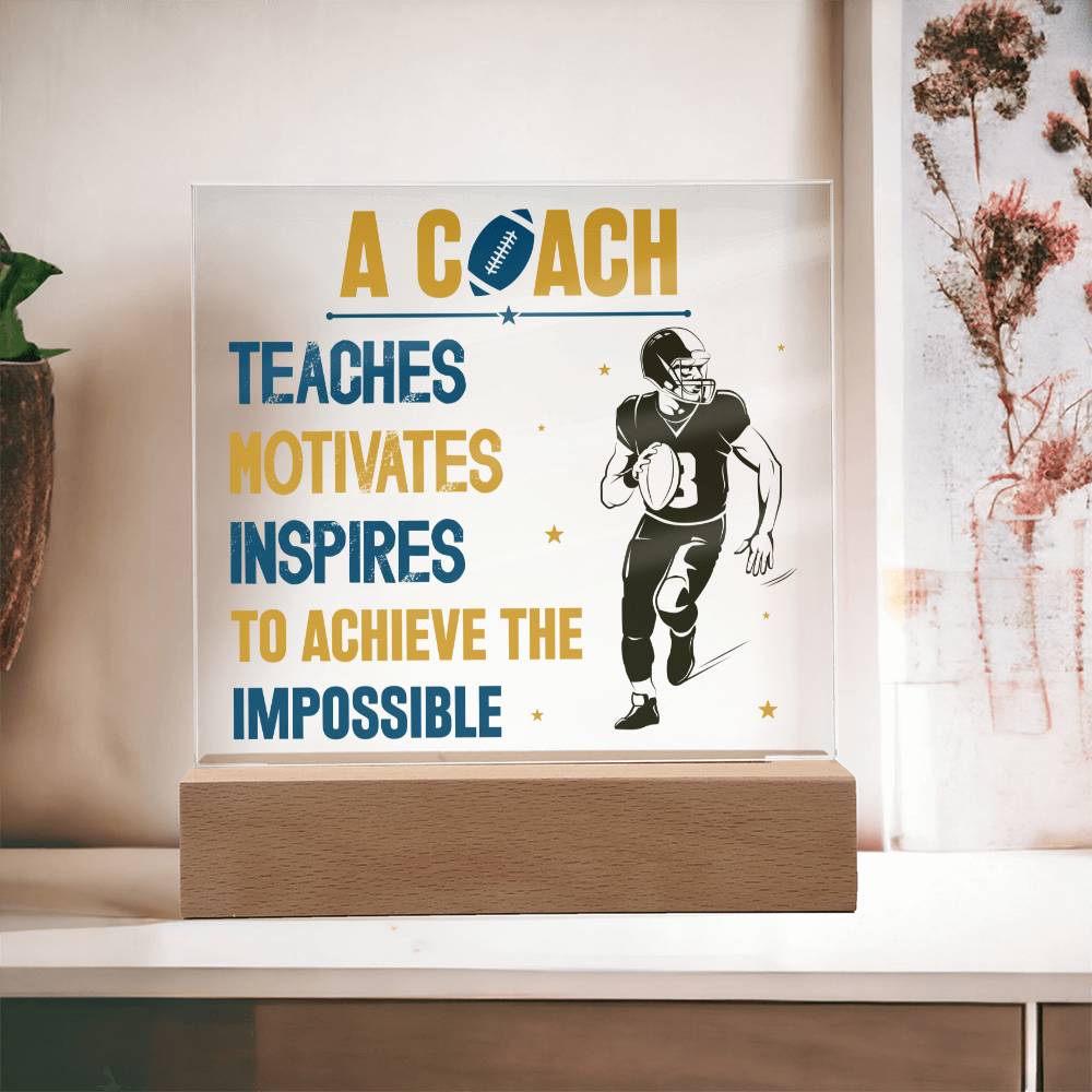 Football Coach Acrylic Plaque-[Heartfelt Family Gift]