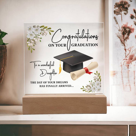 Congratulations Daughter Graduation Plaque Gift-[product type]