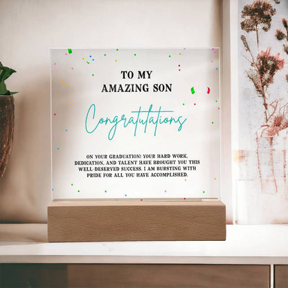 Son Graduation Plaque Gift-[product type]