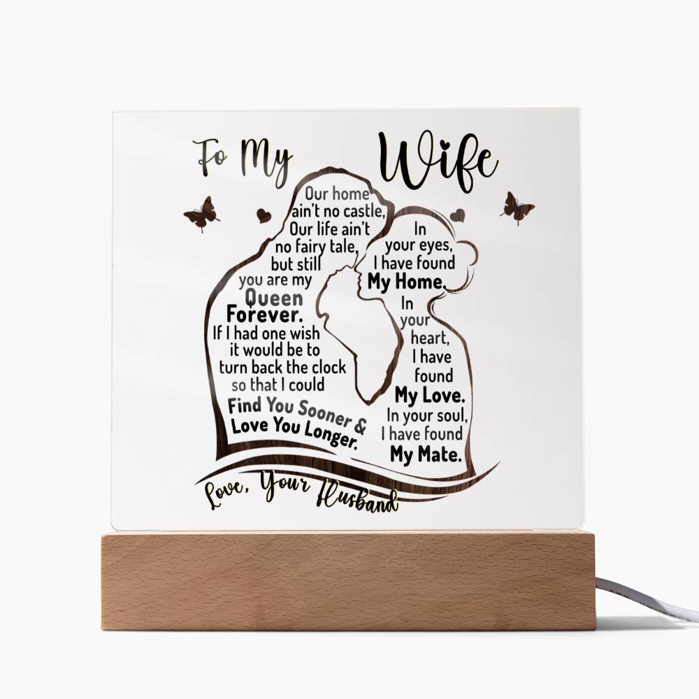 To My Wife LED Acrylic Plaque-[product type]