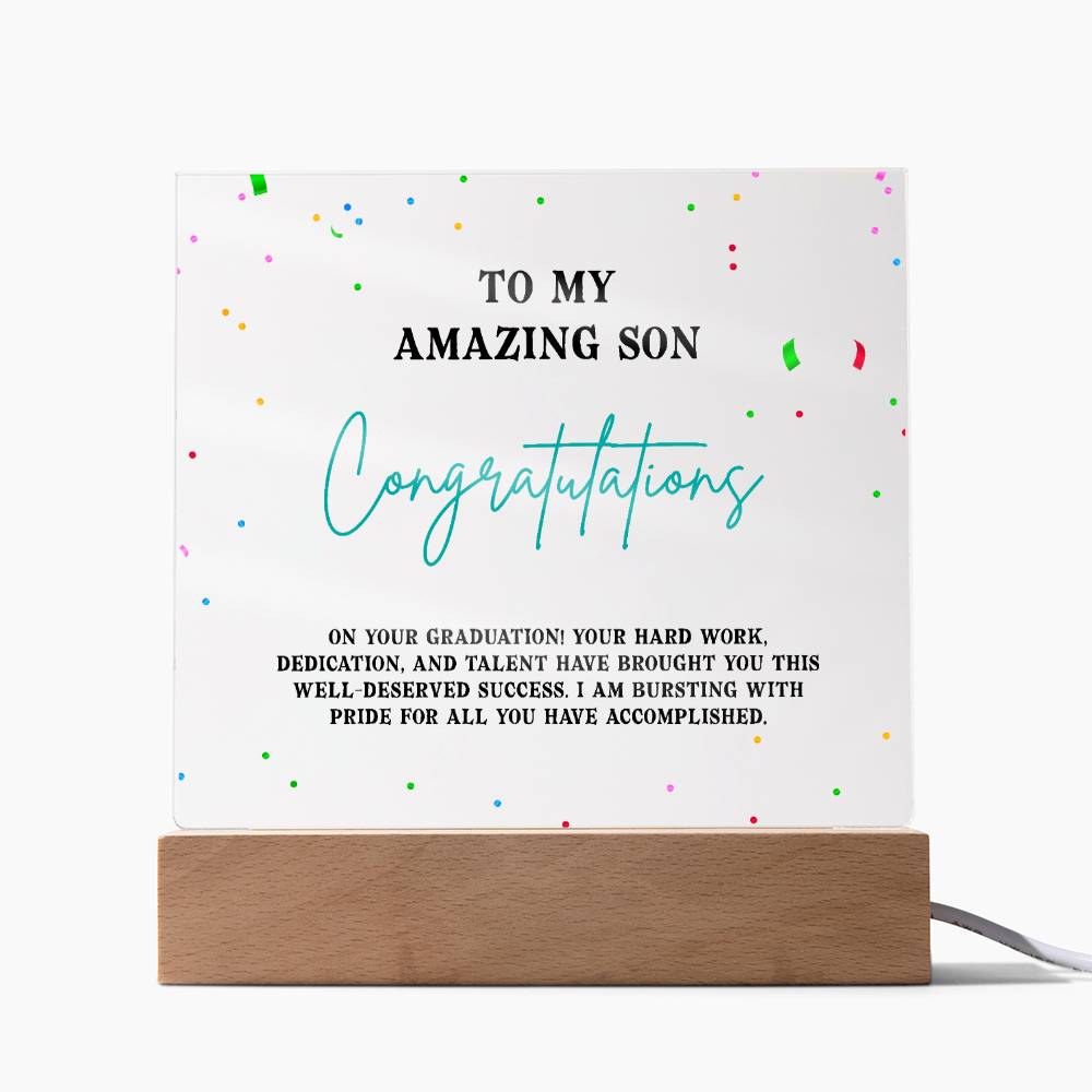 Son Graduation Plaque Gift-[product type]