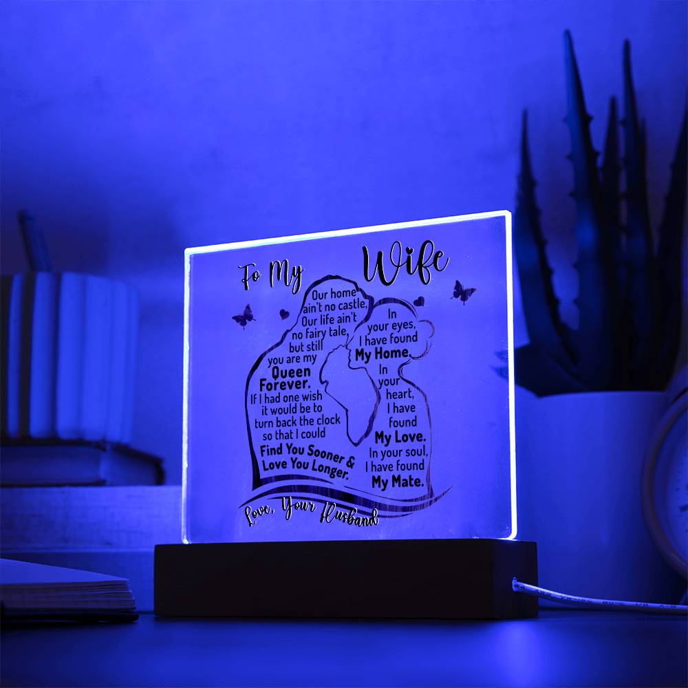 To My Wife LED Acrylic Plaque-[product type]