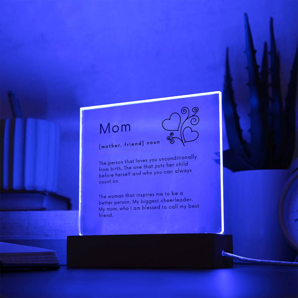 Mom definition Square Acrylic Plaque-[product type]