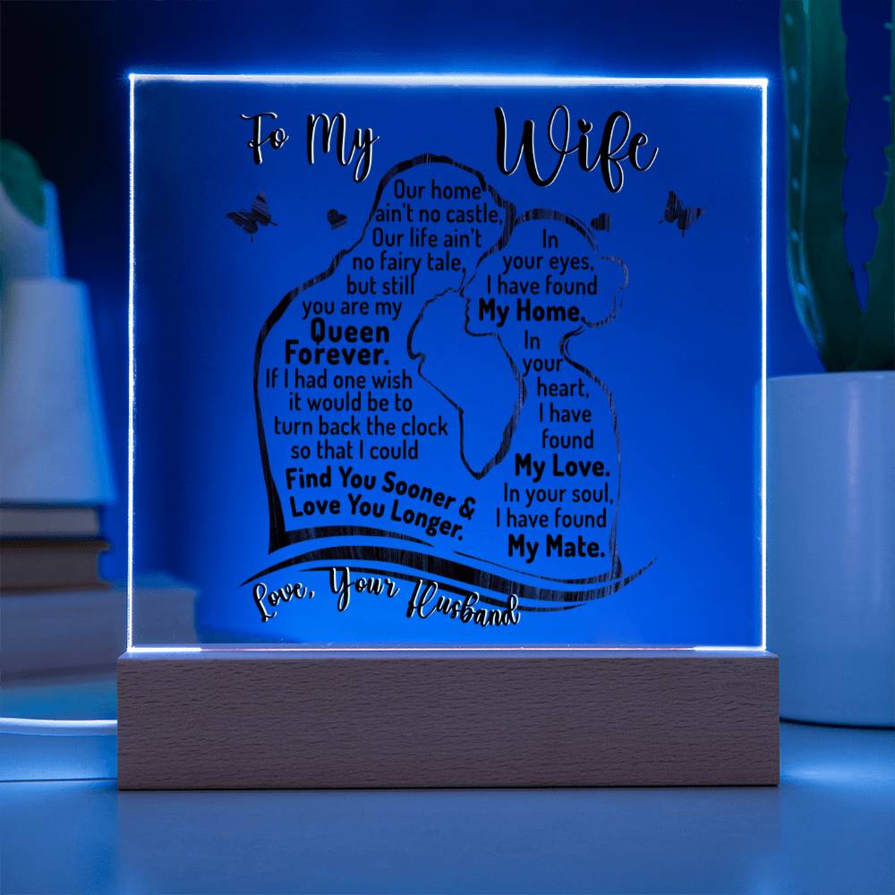 To My Wife LED Acrylic Plaque-[product type]