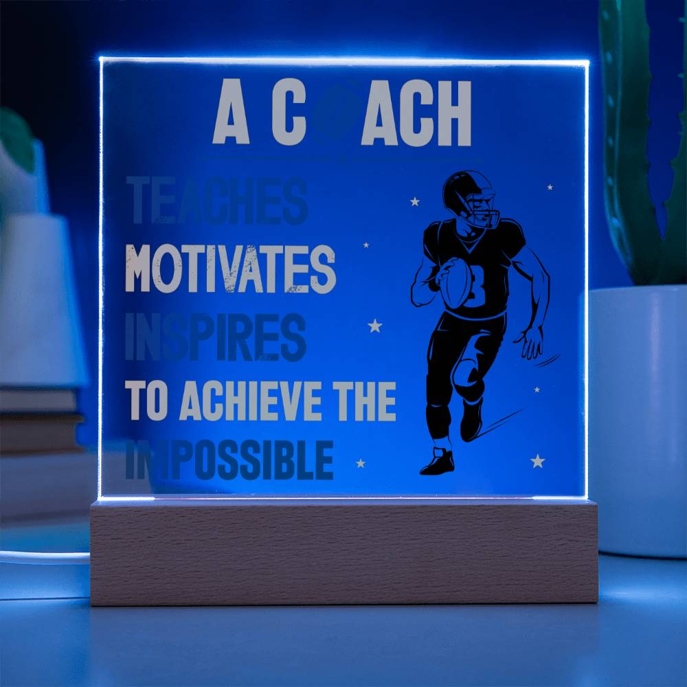 Football Coach Acrylic Plaque-[Heartfelt Family Gift]