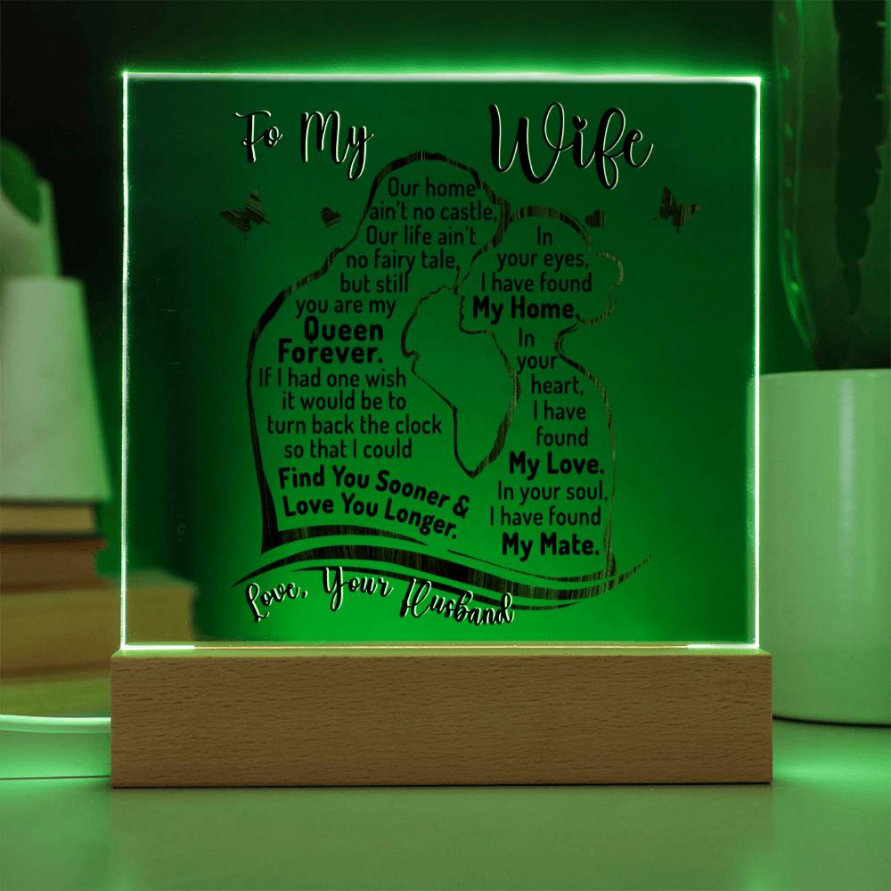 To My Wife LED Acrylic Plaque-[product type]