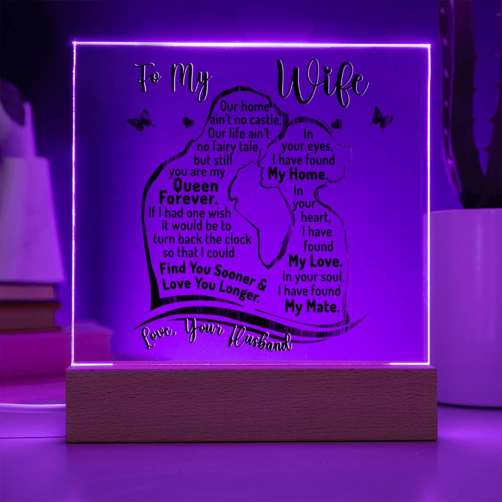 To My Wife LED Acrylic Plaque-[product type]