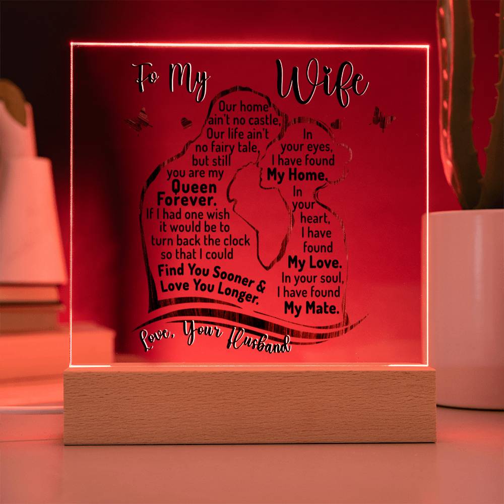 To My Wife LED Acrylic Plaque-[product type]