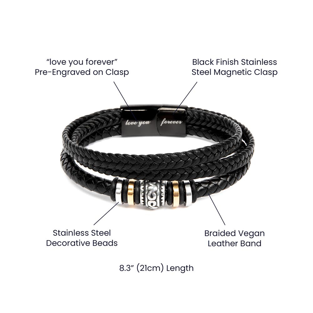 Husband Gratitude Love Your Forever Men's Bracelet-[product type]