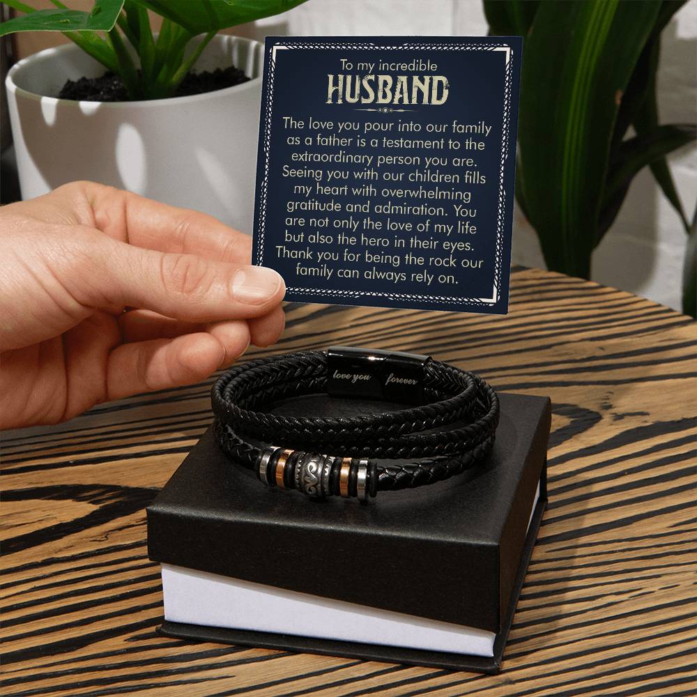 Husband Gratitude Love Your Forever Men's Bracelet-[product type]