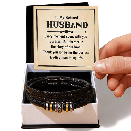 Beloved Husband Love Your Forever Men's Bracelet-[product type]