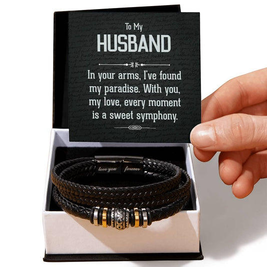 Husband In Your Arms Love Your Forever Men's Bracelet-[product type]