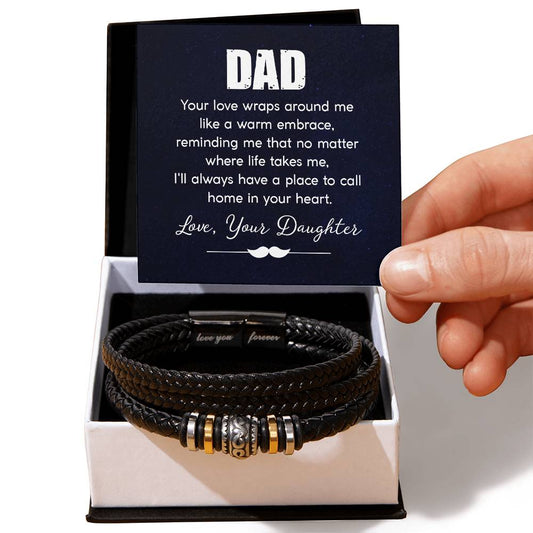 Your Love Wraps Me LIke a Warm Embrace Love Your Forever Men's Bracelet-[product type]