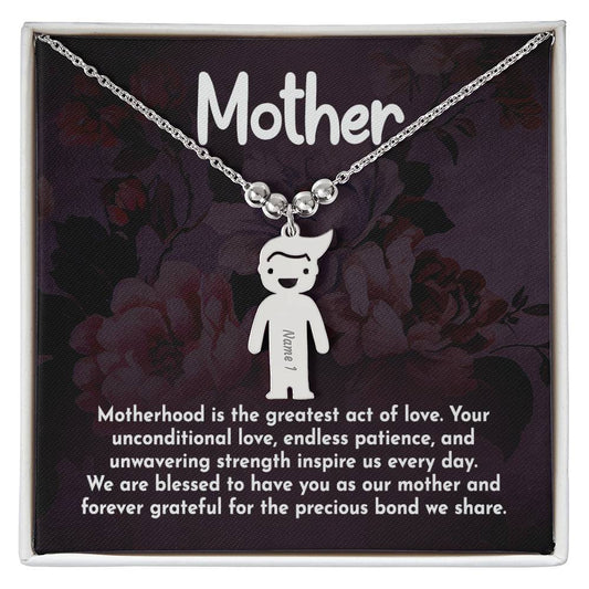 Mother Engraved Kids Charm-[product type]