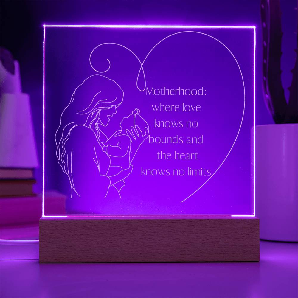 New Mom Engraved LED Plaque Gift for Mother-[product type]