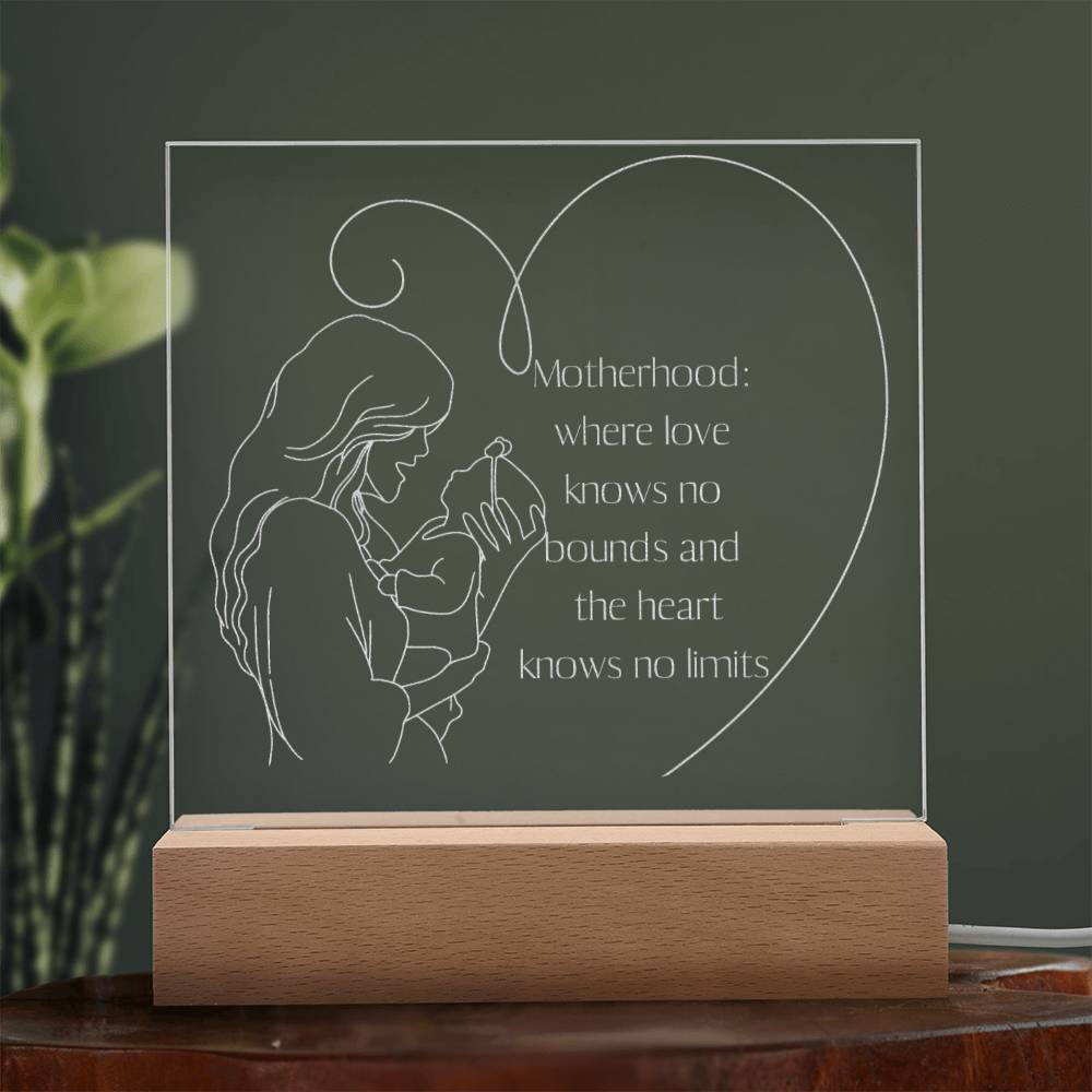 New Mom Engraved LED Plaque Gift for Mother-[product type]