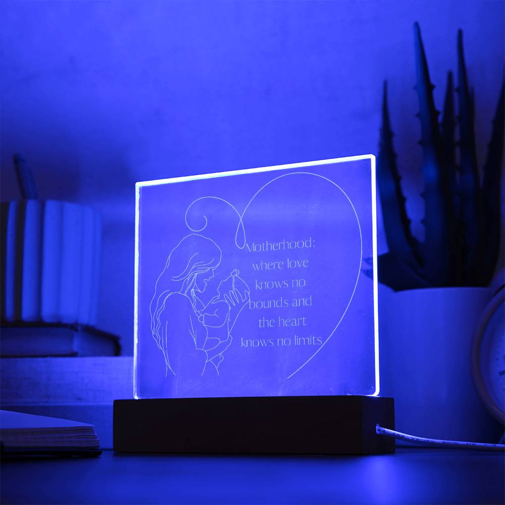 New Mom Engraved LED Plaque Gift for Mother-[product type]