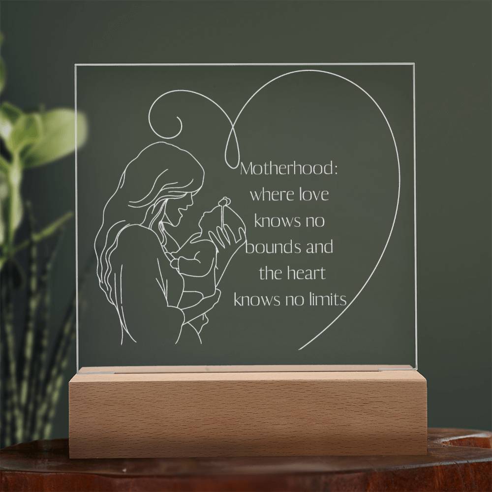 New Mom Engraved LED Plaque Gift for Mother-[product type]