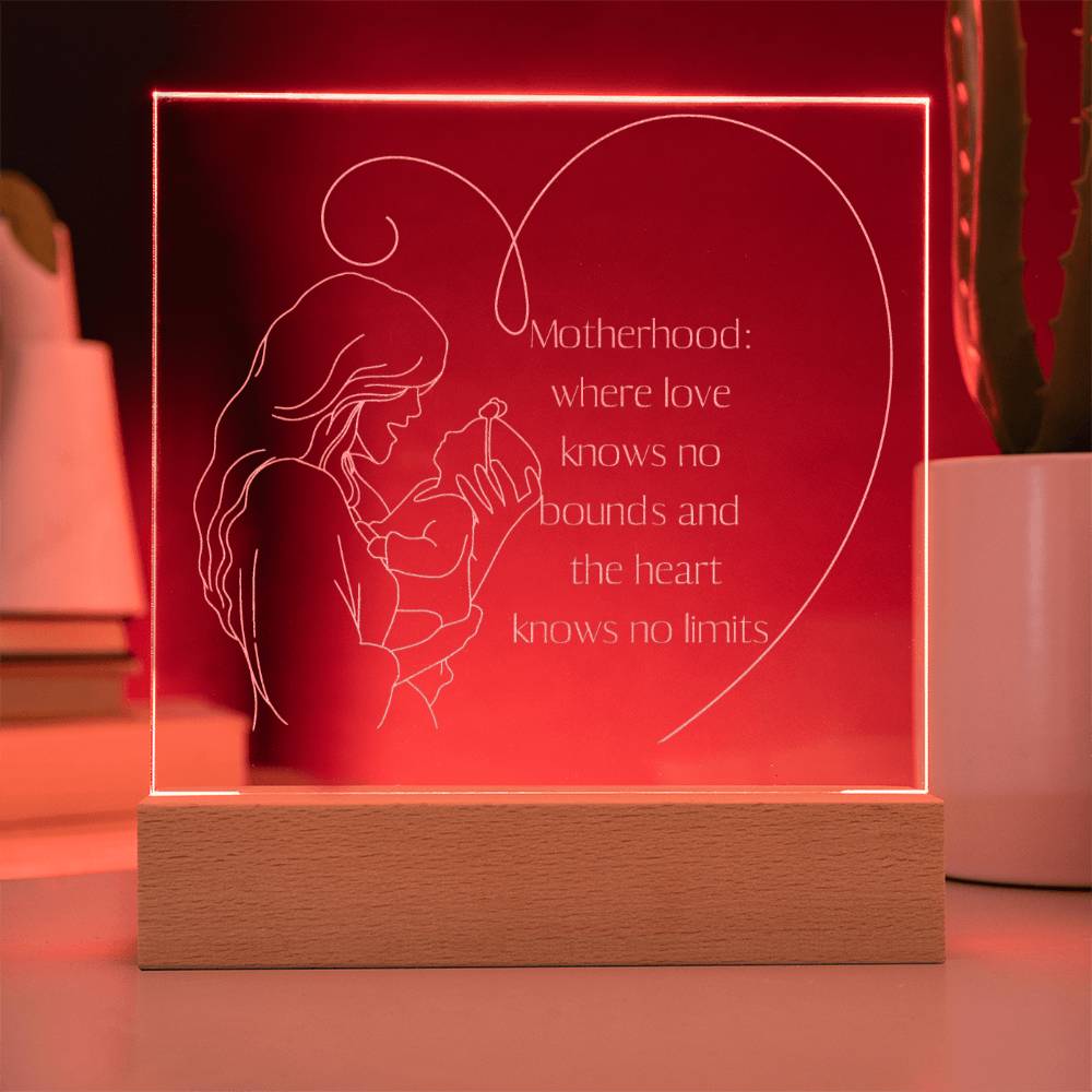 New Mom Engraved LED Plaque Gift for Mother-[product type]