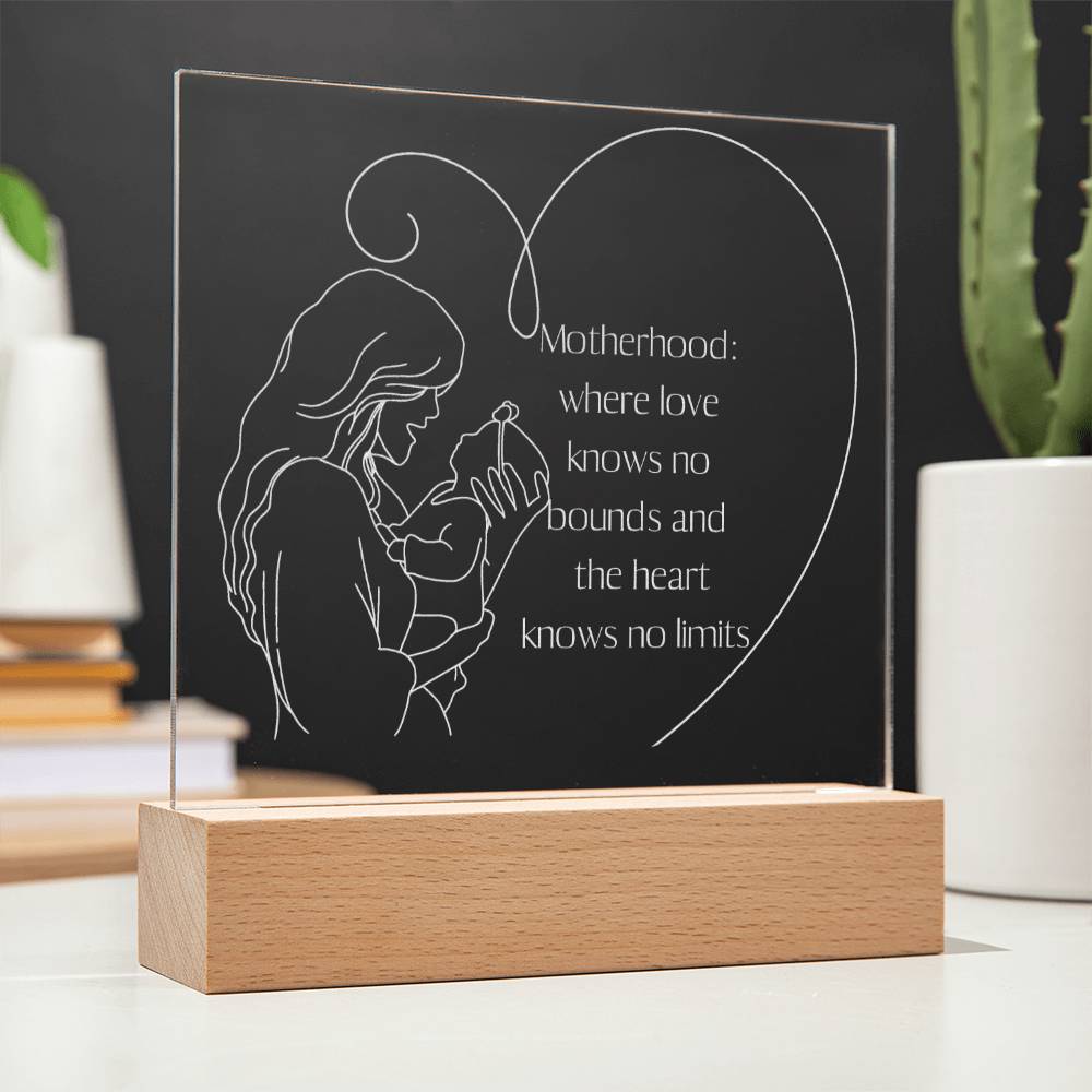 New Mom Engraved LED Plaque Gift for Mother-[product type]