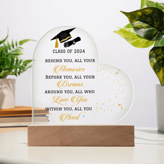 Class of 2024 LED Heart Plaque Graduation Gift-[product type]