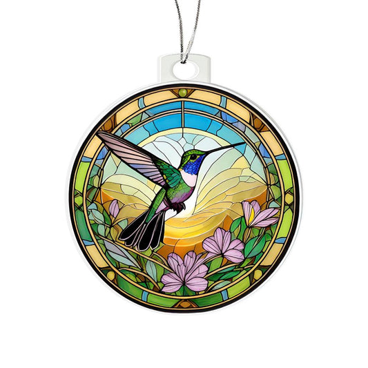 Hummingbird Acrylic Christmas Ornament