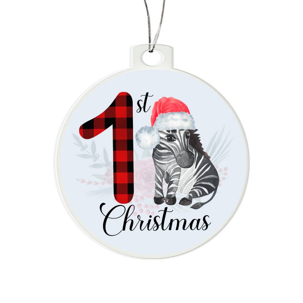 Baby's 1st Christmas Tree Ornament - Zebra-[product type]