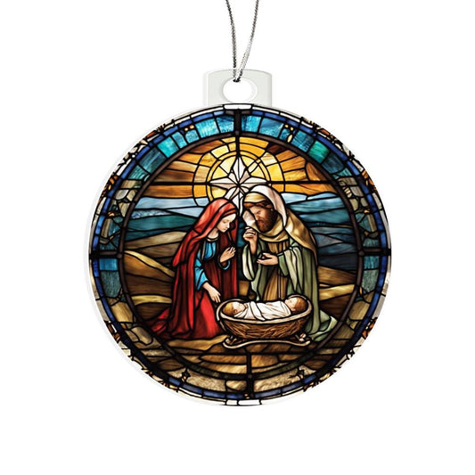 Mary and Joseph Acrylic Ornament-[Heartfelt Family Gift]