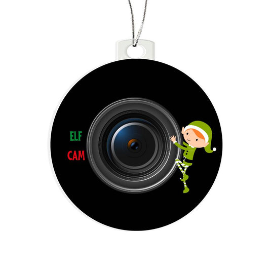 Elf Cam Acrylic Christmas Ornament-[product type]