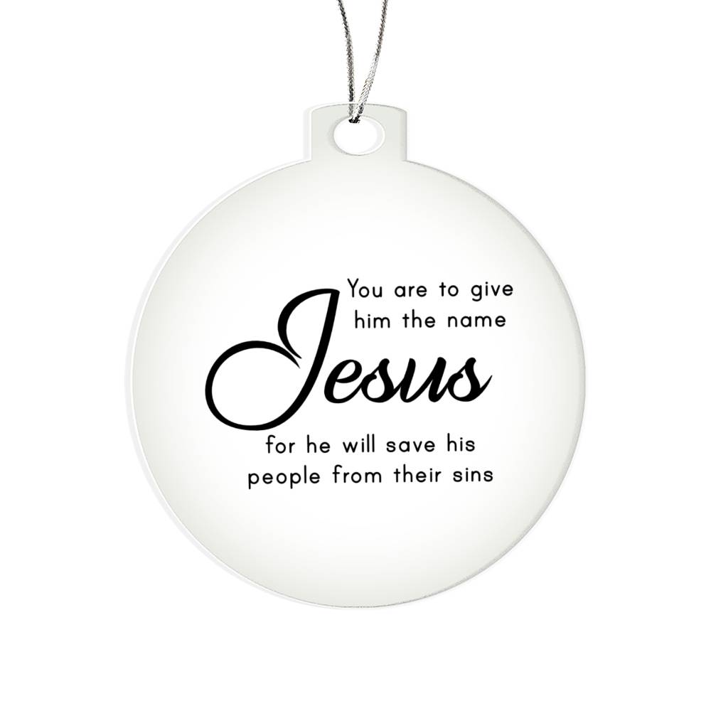 Bible Quotes Religious Christmas Ornament-[product type]