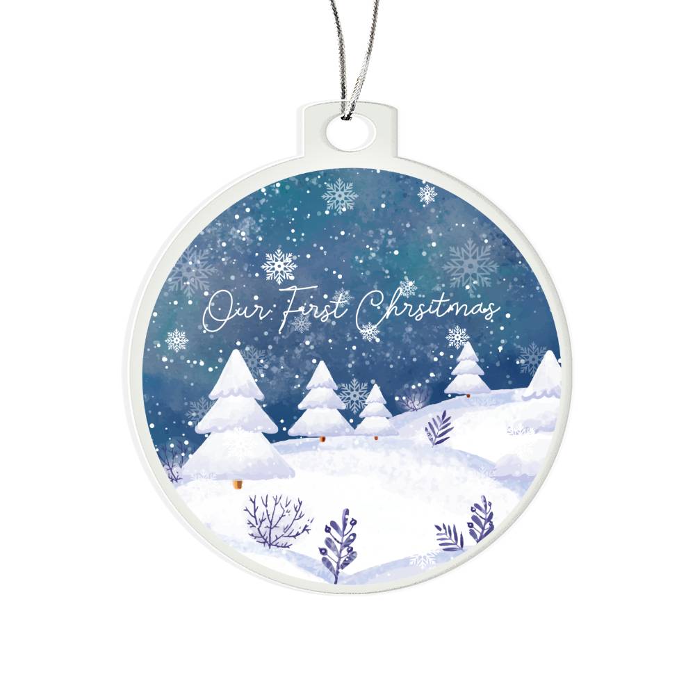 our first christmas Acrylic Ornament-[product type]