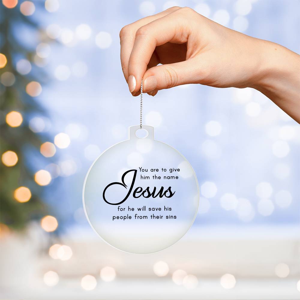 Bible Quotes Religious Christmas Ornament-[product type]