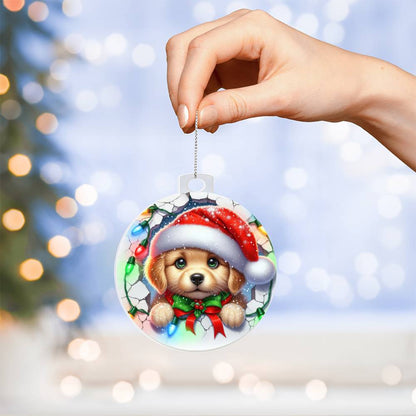 Puppy Dog Breakaway 3D Effect Acrylic Ornament