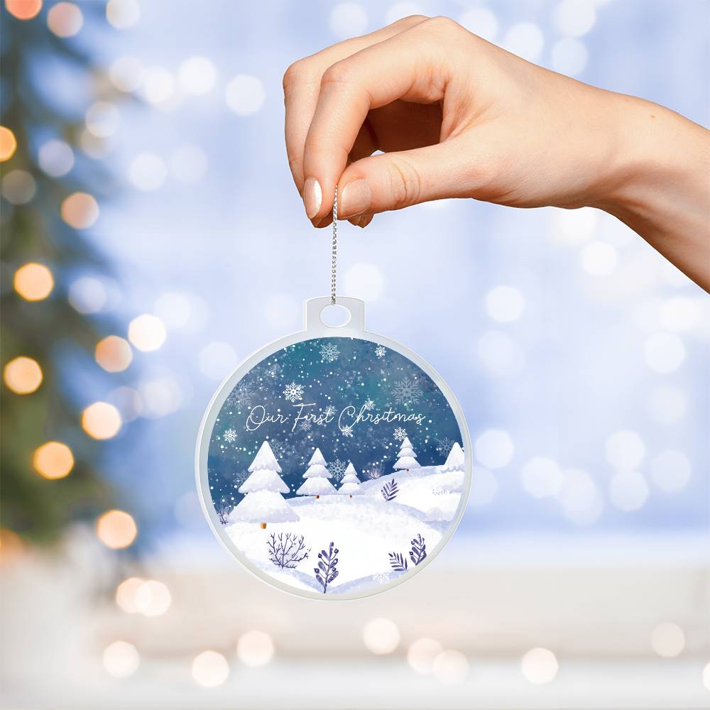 our first christmas Acrylic Ornament-[product type]