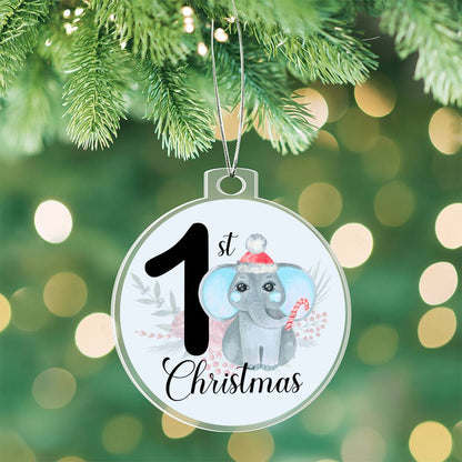 Baby's 1st Christmas Blue Elephant Christmas Tree Ornament-[product type]