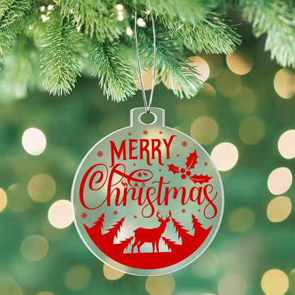 Merry Christmas Acrylic Ornament-[product type]