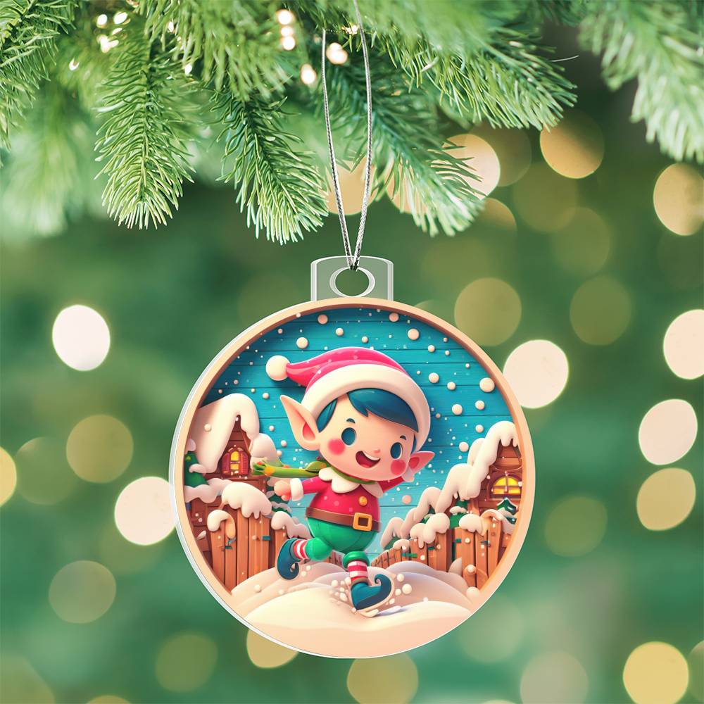 Elf Christmas Tree Ornament-[Heartfelt Family Gift]