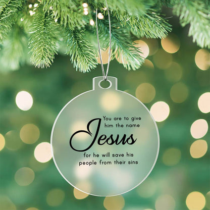 Bible Quotes Religious Christmas Ornament-[product type]